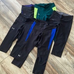 5 Pair Under Armour Cropped Leggings